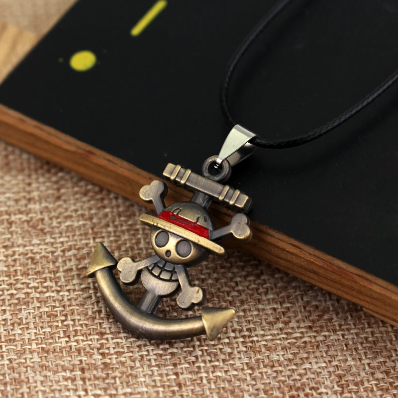 Feimeng ювелирные изделия японского аниме цельное ожерелье пират Луффи якорь Череп логотип кулон ожерелье модные аксессуары для косплея