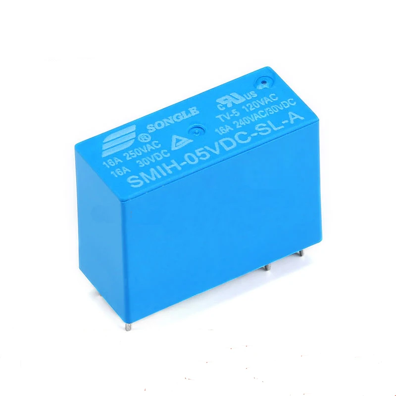 

Free shipping 10pc Original SMIH-05VDC-SL-A 14FH 5V 6pin DC Power Relay PCB Type blue color normally open