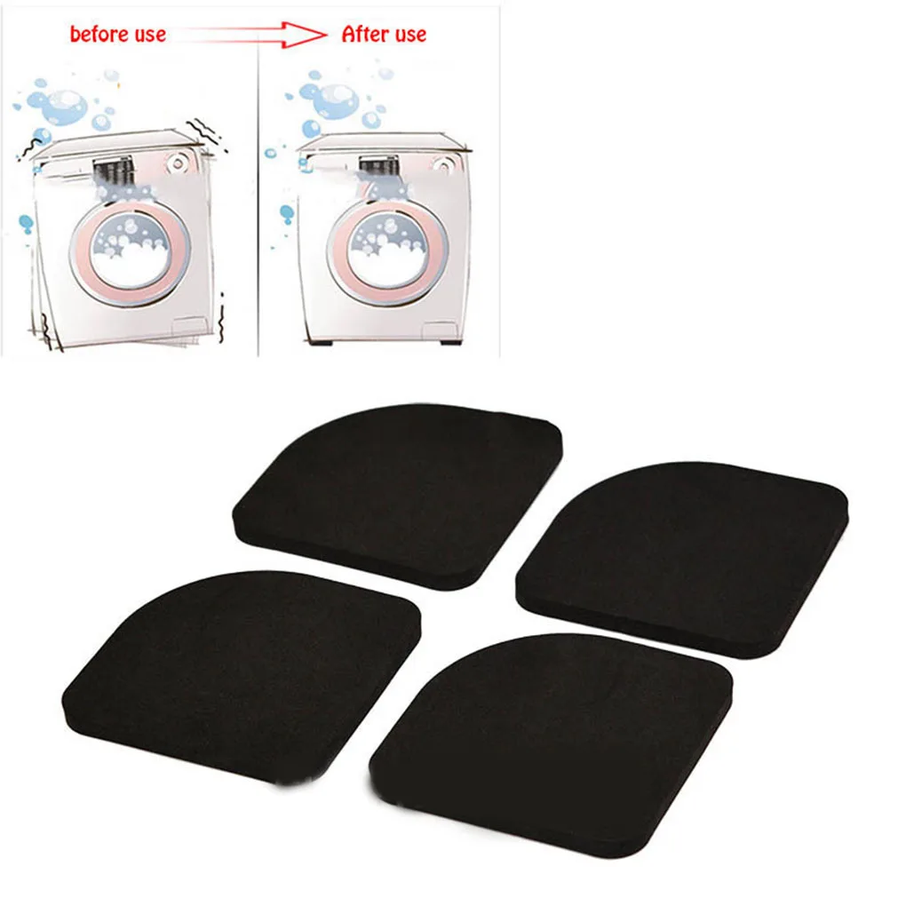 

New 4PCS Black EVA Multifunctional Washing Machine Anti-shock Pads Non-slip Refrigerator Mute Pad
