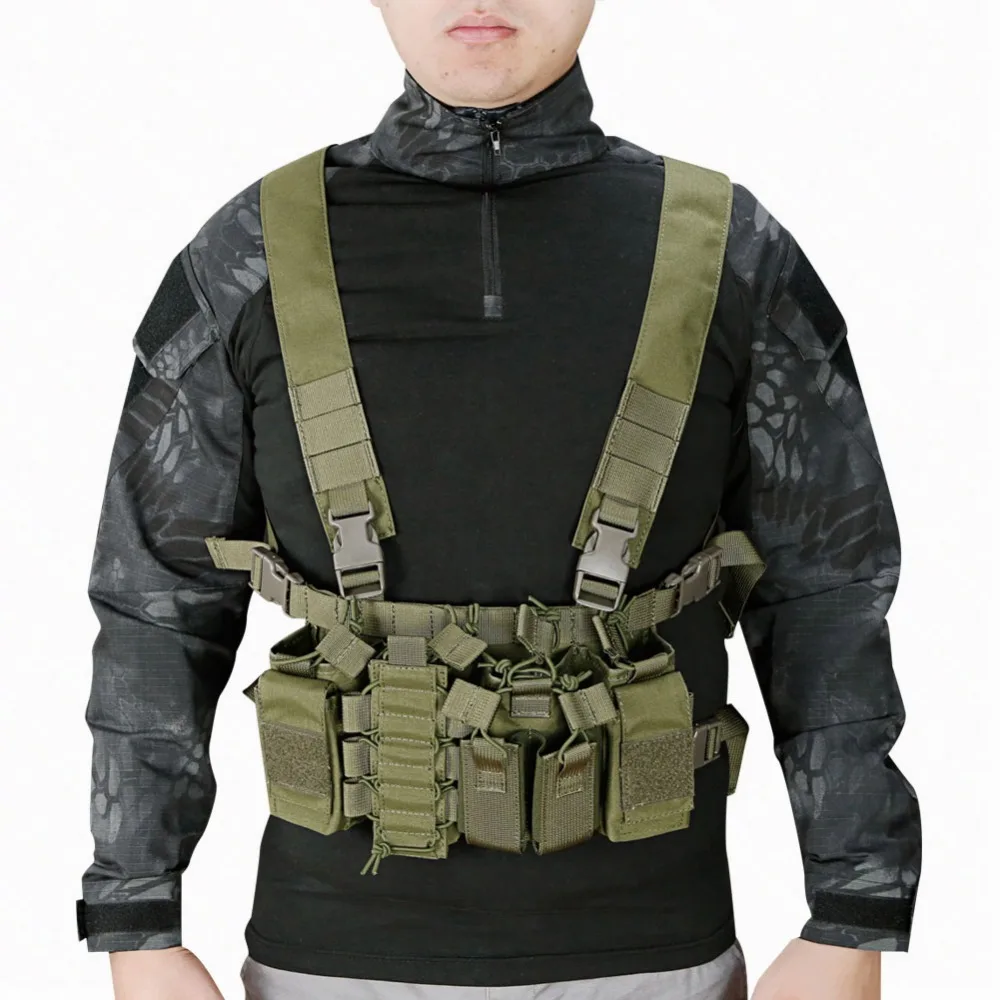 Tactical Vest Easy Chest Rig Military Carrier Vest MultiCam Molle System Sling Airsoft Combat Harness