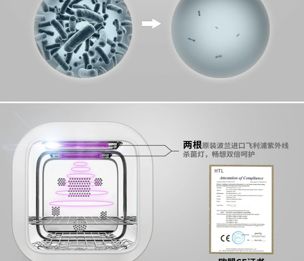 Электрический Мульти стерилизатор машина с 2 ультрафиолетовыми лампами сушилка для одежды Детская игрушка бюстгальтер УФ сушка стерилизатор дезинфекция безопасность