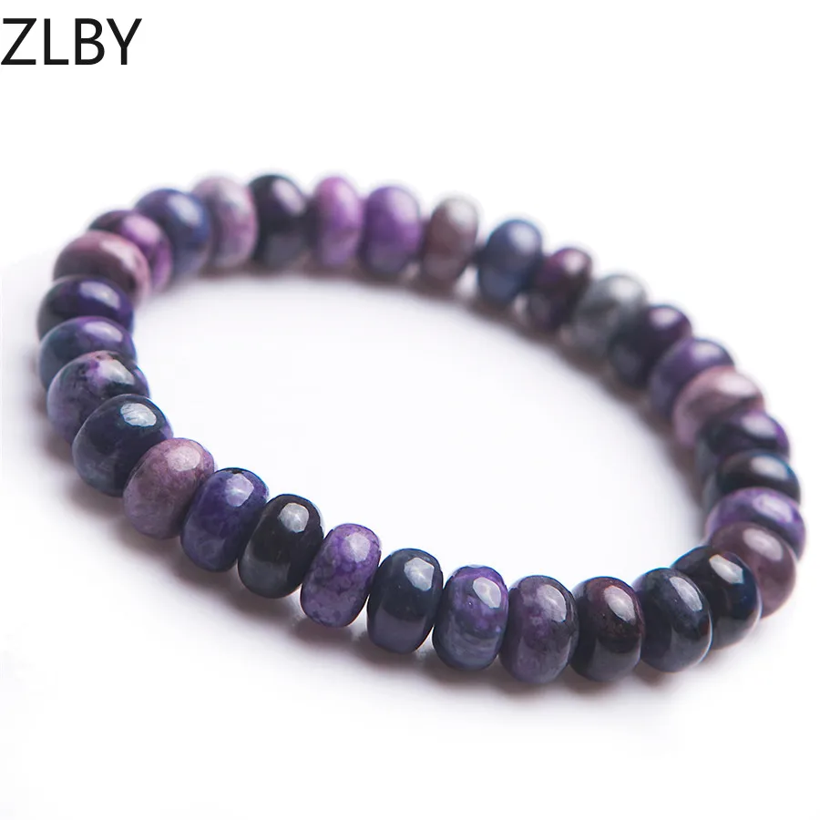 

South African Natural Purple Sugilite Bracelets Women Femme Stretch Healing Crystal Gems Abacus Bead Natural Stone Bracelet