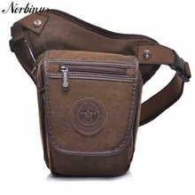 Norbinus холщовая Мужская мотоциклетная сумка на талию ремень хип-капля ноги сумка для путешествий многофункциональная поясная Повседневная сумка через плечо