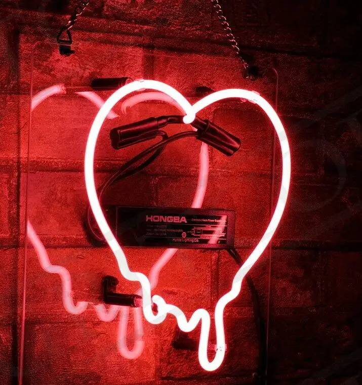ガラス ハート ネオンライトサイン ビールバーのカスタムデザイン Neon Bulbs Tubes Aliexpress