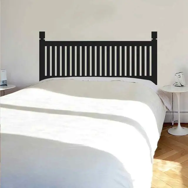 battoo bedroom headboard wall decal wooden style bedpost vinyl wall