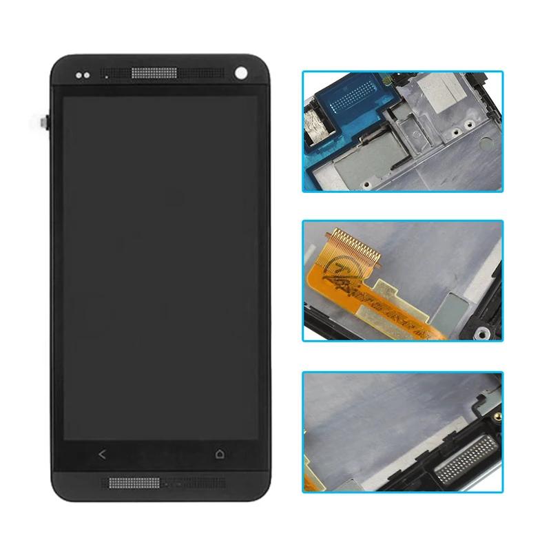 ЖК дисплей для HTC One M7 802D 802W Супер сенсорный экран дигитайзер Senor Стекло Замена в