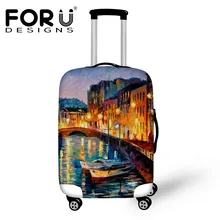 Venise Paysage Peinture Bagages Housse De Protection Élastique Étanche Valise Couvre pour 18-30 pouce Cas Voyage Accessoires