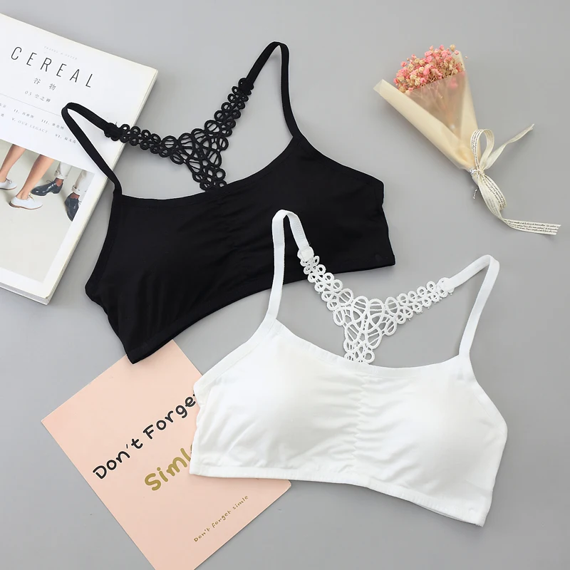

Summer Young Girls Trendy Opening Sexy strapless top Lace Sleeveless Tube Tops Solid Color Underwear Bra Intimates top bandeau