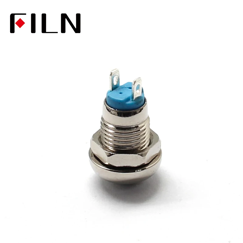 8mm Domed Ball head Thread Multicolor 2 Pins Momentary Push Button Switch (4)