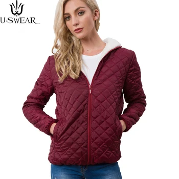 

Parkas Basic Jackets Female Women Winter Plus Velvet Lamb Hooded Coats Cotton Winter Jacket Womens Outwear coat Autumn 2020 New