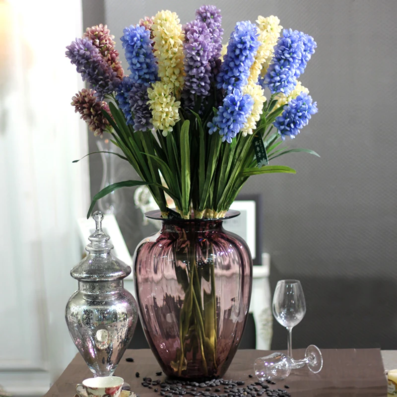 Christmas Artificial Plants 2 Head Fabric Hyacinth Artificial Silk