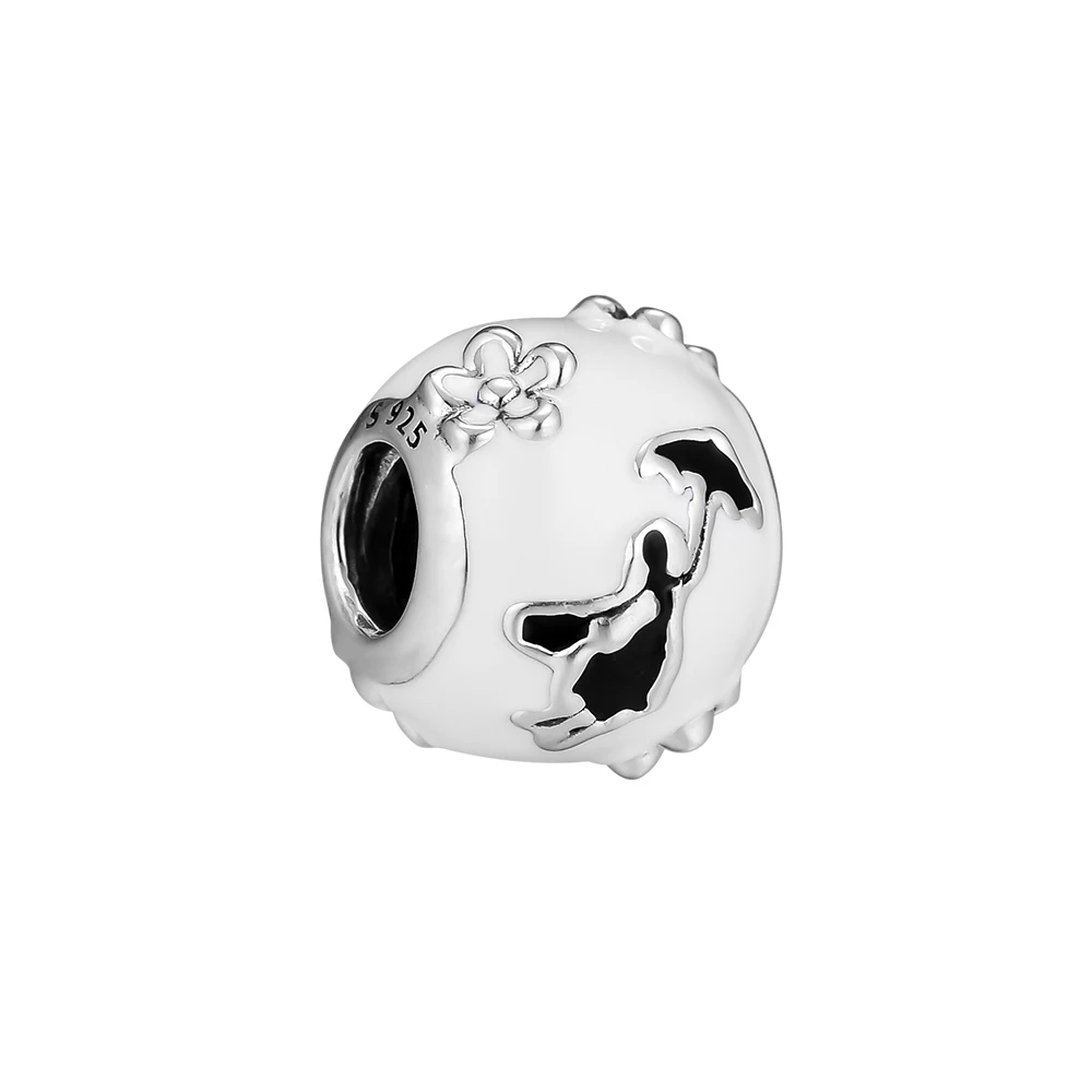 

Fit Pandora Charms Bracelets 100% 925 Sterling Silver Beads Mary Poppins Silhouette Charm for Jewelry Making FL852