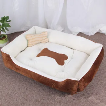 

Big-size Warm Soft Fleece Pet Dog Bed Cushion Bone Small Medium Large Dog Beds Sofa Non-slip All Seasons Cat House Mat Labrador