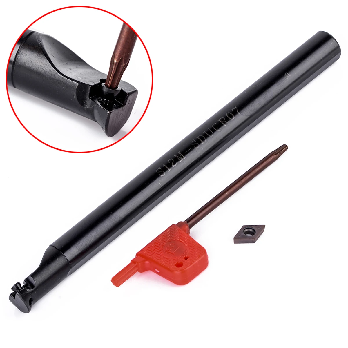 1P S12M-SDUCR07 CNC lathe internal tool holder boring bar For DCMT0702 Insert