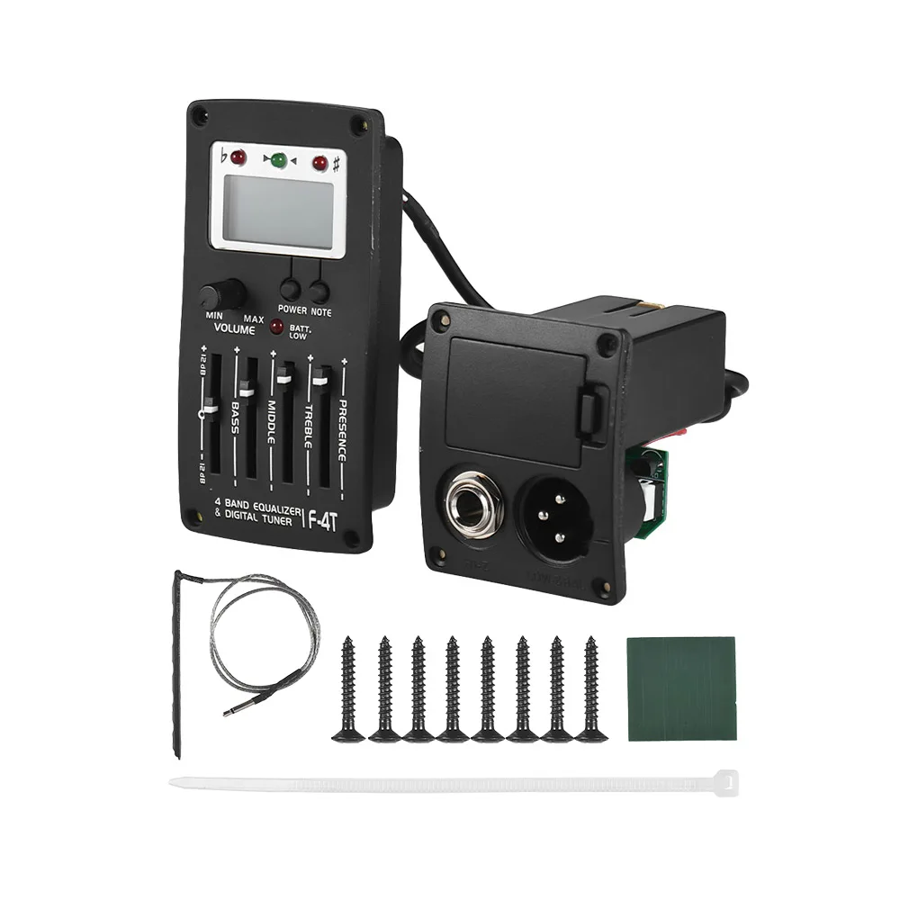 Acoustic Guitar 4 Band EQ Pre Amp Equalizer Guitar Pickup Preamplifier