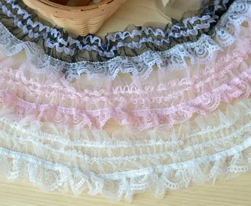 

hot sale Lace accessories Three color into the elastic lace skirt hem cuff 5.5 cm wide H5501