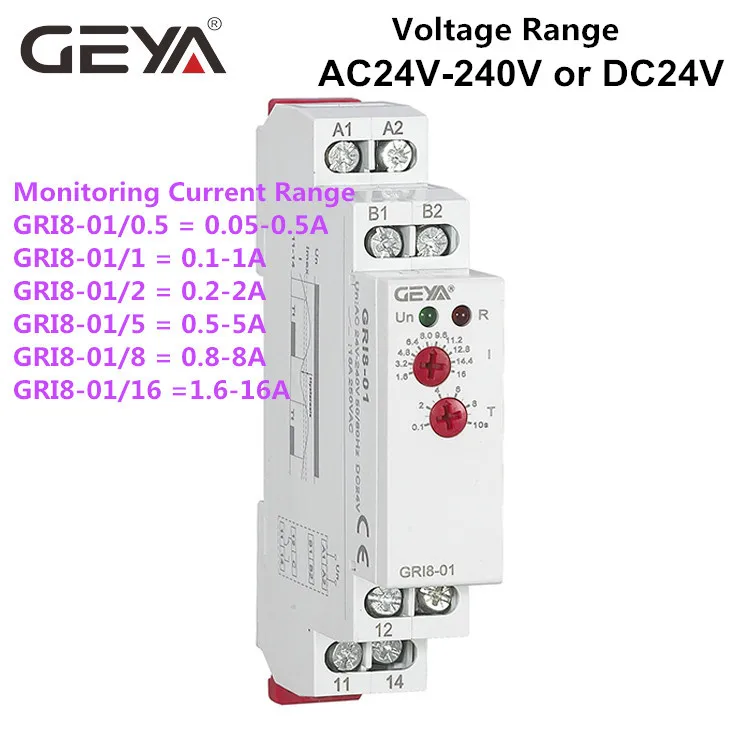 Electrical Equipment & Supplies Relays GRI803 Current Monitoring Relay Overcurrent or