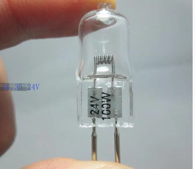 1 шт. галогеновая лампа G6.35 24 в 75 Вт 100W150W 250 GY6.35 В медицинские инструменты токарный
