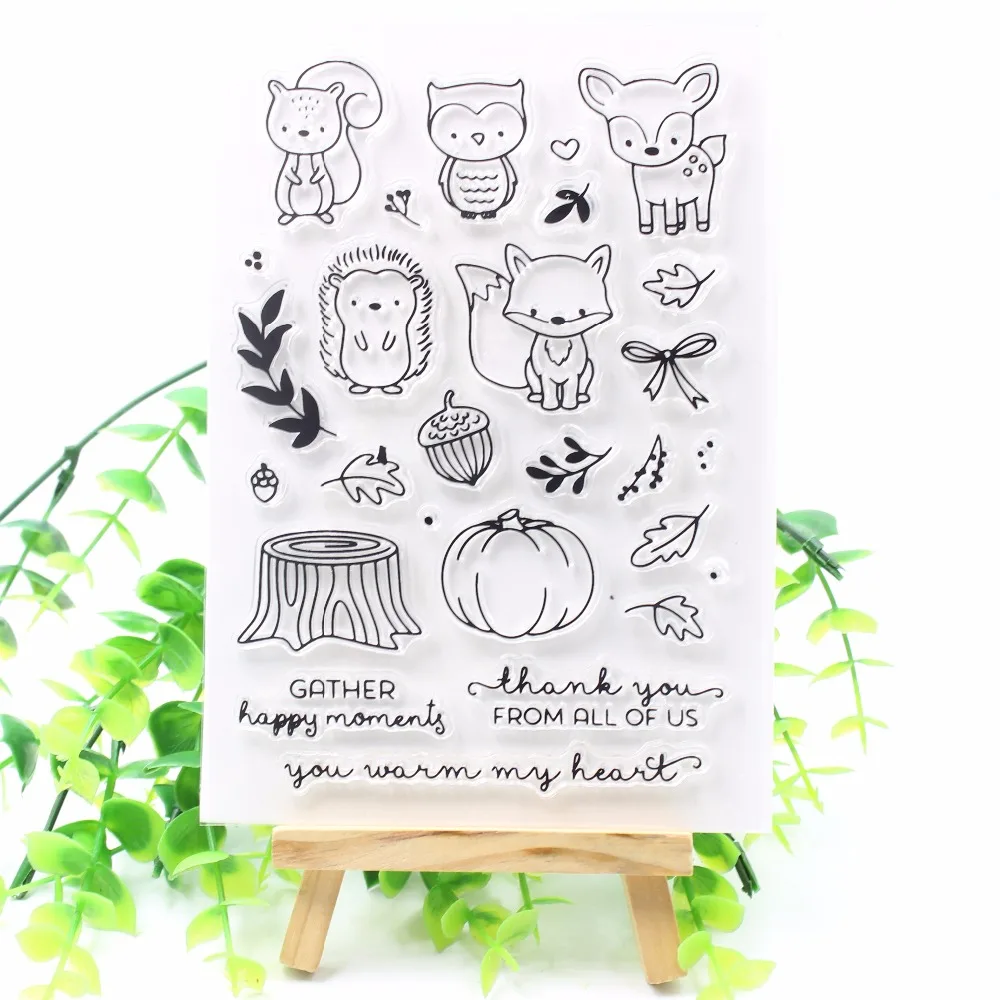 

Happy Moments Transparent Clear Silicone Stamps for DIY Scrapbooking/Card Making/Kids Crafts Fun Decoration Supplies