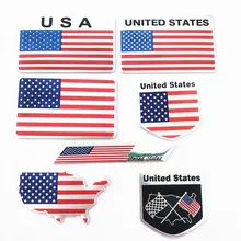 Estilo do carro auto eua adesivo 3d bandeira americana emblema emblema decalque decoração para ford cadillac chevrolet dodge ram toyota honda
