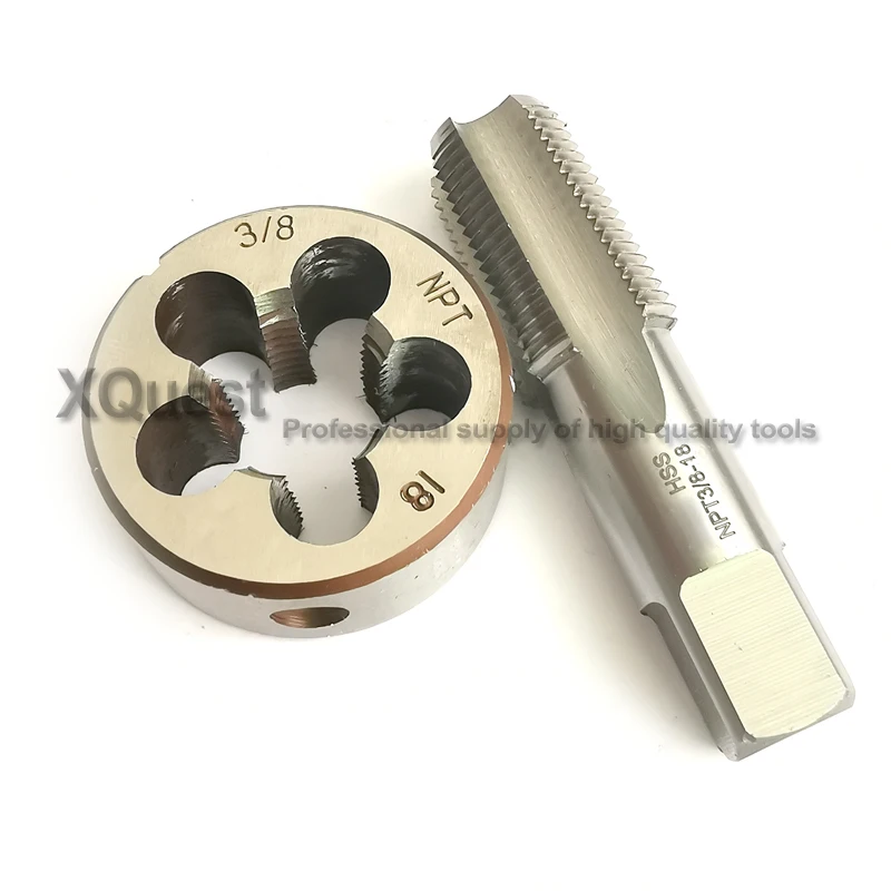 Xquest Pipe Thread Tap Die Set Npt1/8 Npt1/4 Npt3/8 Npt1/2 American