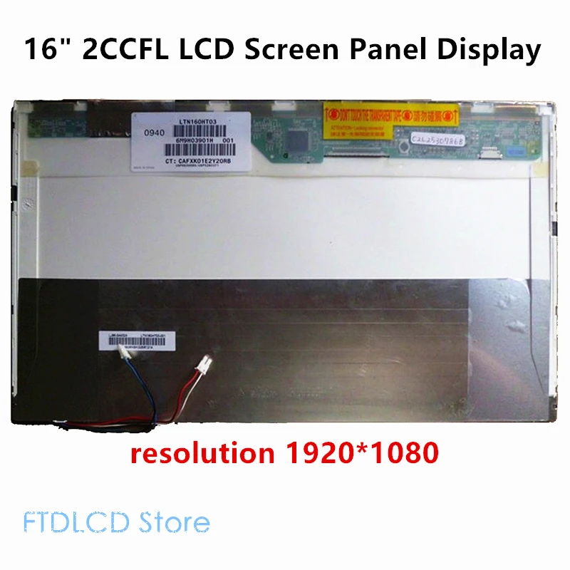 LCDOLED 16'' 2CCFL LCD Display Screen Panel Replacement Laptop For Dell