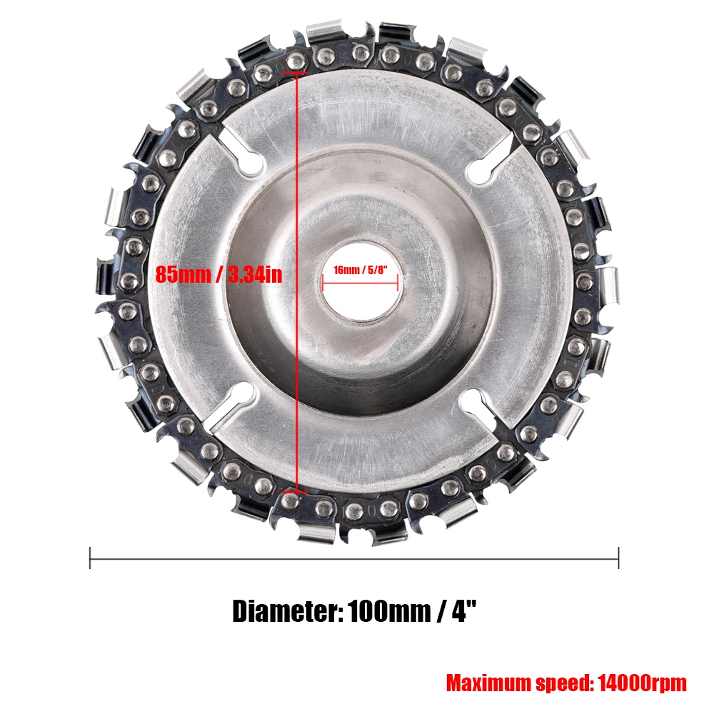 Шлифовальный диск и цепь резьба по дереву диск для использования с " или 4-1/2" угловые шлифовальные инструменты