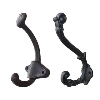 

5pcs Retro Cast Iron Wall Coat Hat Hooks Clothes Towel Holder Organizer E5M1