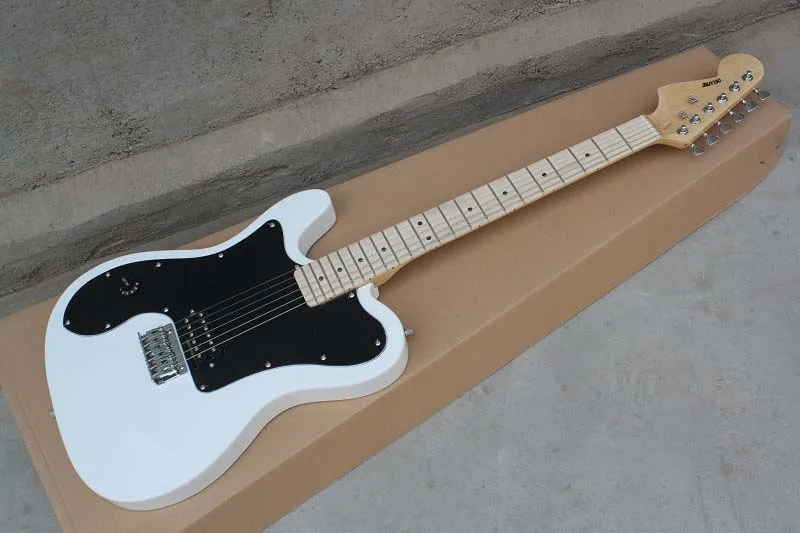 

Top quality Custom Shop Maple fingerboard Left Hand TL DELUXE white Electric Guitar Chinese factory 14-3-12