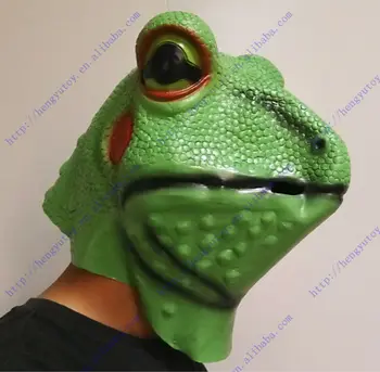 

hot selling pretty vivid rubber latex full head frog mask
