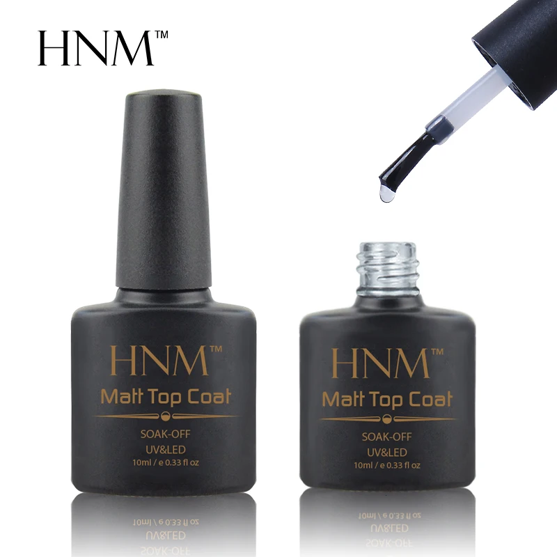 HNM 10ML Gel Matte Top Coat Soak off Transparent Lacquer Clear Semi