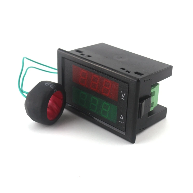 AC80 300V AC 0 100A светодиодный цифровой вольтметр переменного тока Амперметр