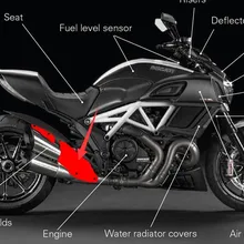 Выхлопная крышка большая для Ducati Diavel полный углеродного волокна