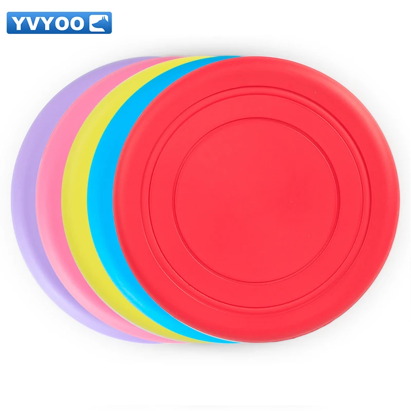 Yvyoo pet التدريب إمدادات المطاط 18 سنتيمتر تحلق أقراص غير سامة صحة الكلب التفاعلية لعب 1 قطع