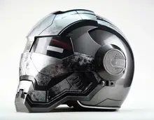 Masei Macchina da Guerra Grigio Mens womens IRONMAN Iron Man casco moto casco mezzo casco aperto del fronte casco ABS casco motocross