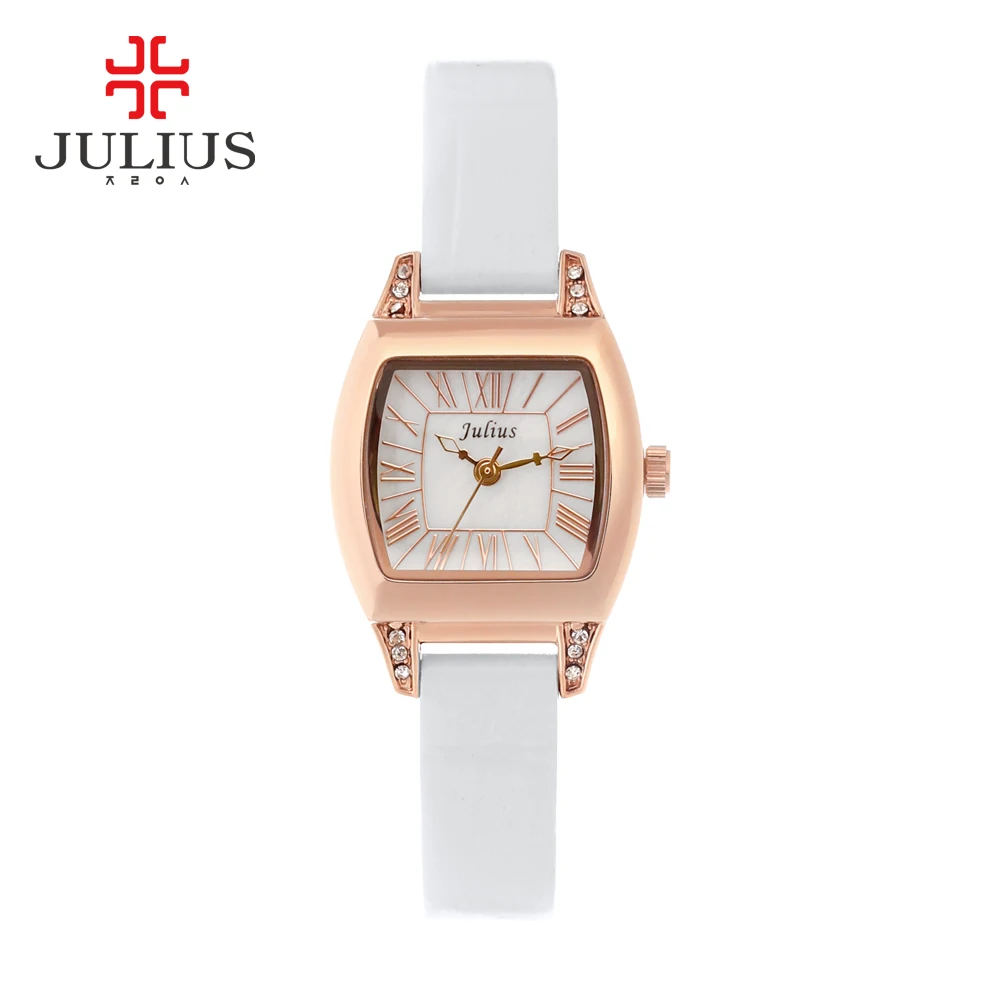 JULIUS JA-759 Montre Femme браслет часы кожаные роскошные антикварные квадратные