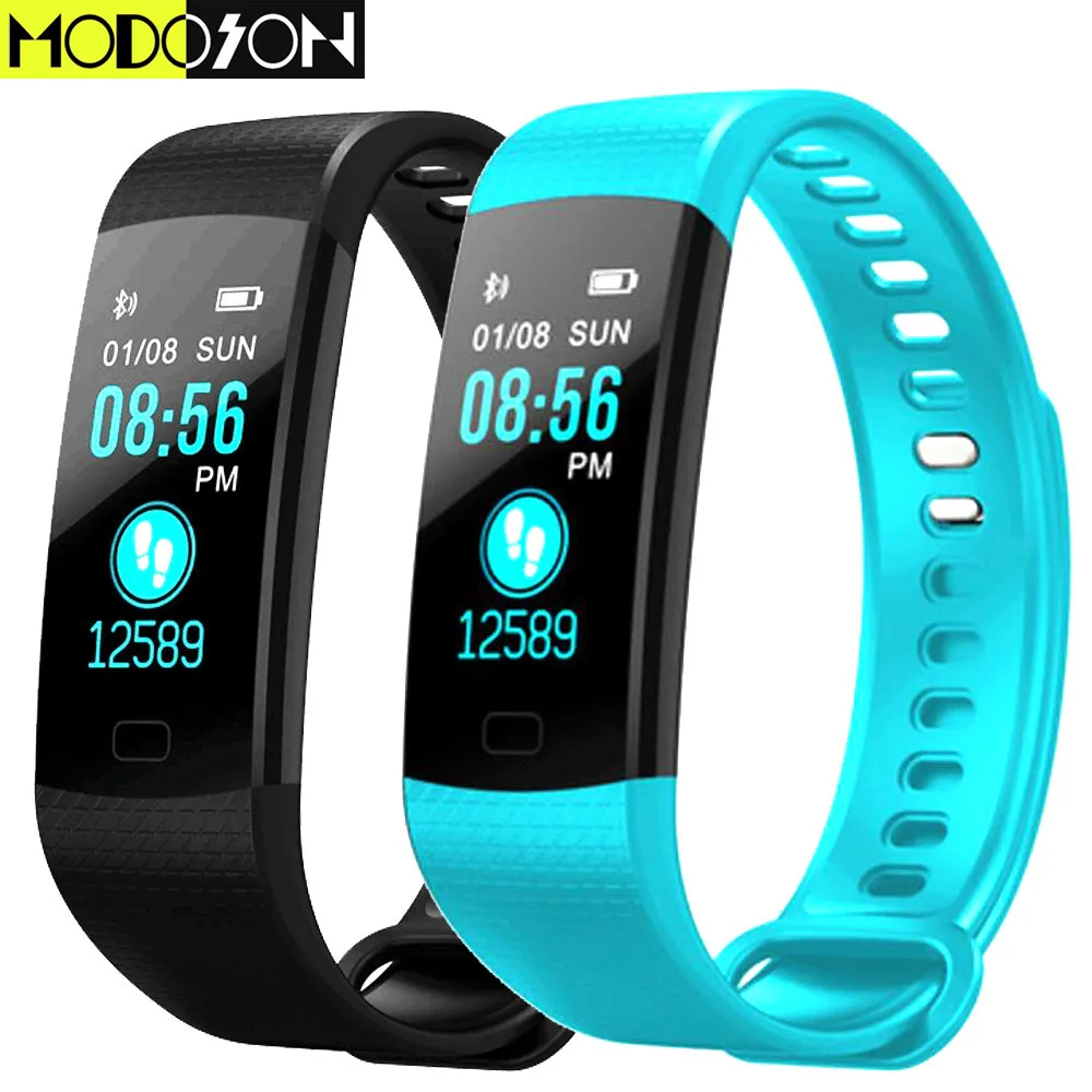 MODOSON Bluetooth Смарт браслет Y5 фитнес трекер для Samsung Huawei Xiaomi Mi Apple iphone 3 6 7 8 X XS MAX