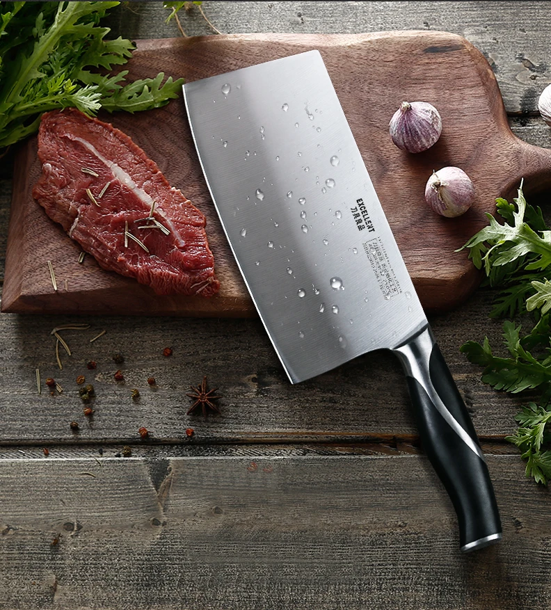 

Superior Quality Chinese Professional Meat Cleaver Very sharp Chopping 7Cr17 Stainless Steel Kitchen Knife With ABS Handl - 8"