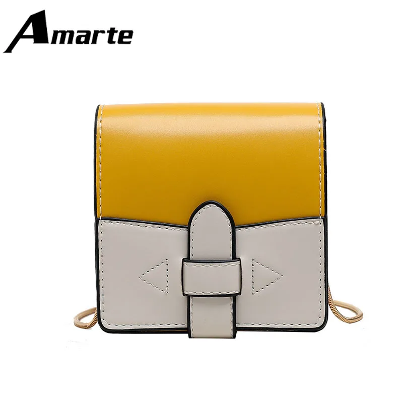 

2019 Amarte fashion polyester covered diagonal square bag PU luxury handbags women bags designer travel party multifunction bag