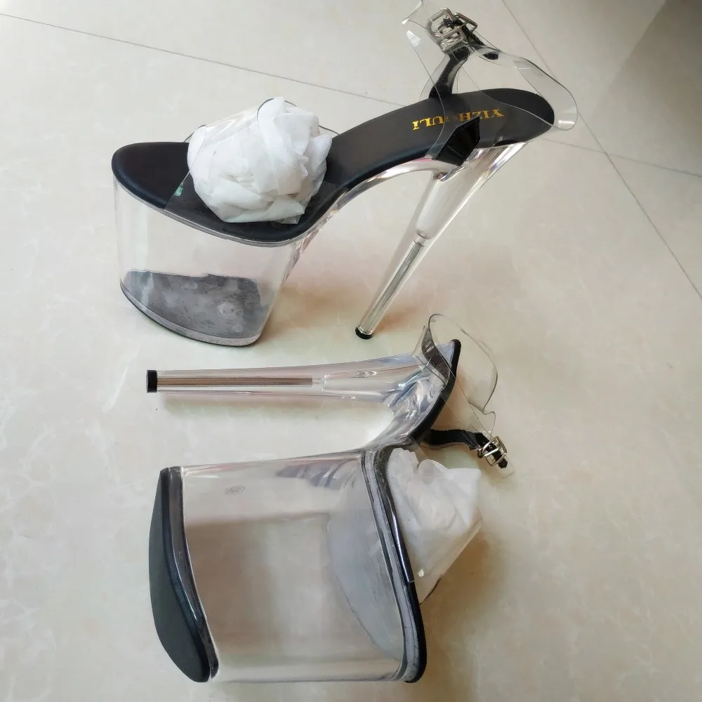 Classic open-toe sandals, summer 20cm high heels 8 inches pole dancing/performance/Star models, dancing shoes
