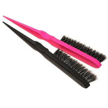 

Salon comb hair teasing Profession brush three row natural boar bristle hair comb Hot product discount beauty P#DROPSHIP