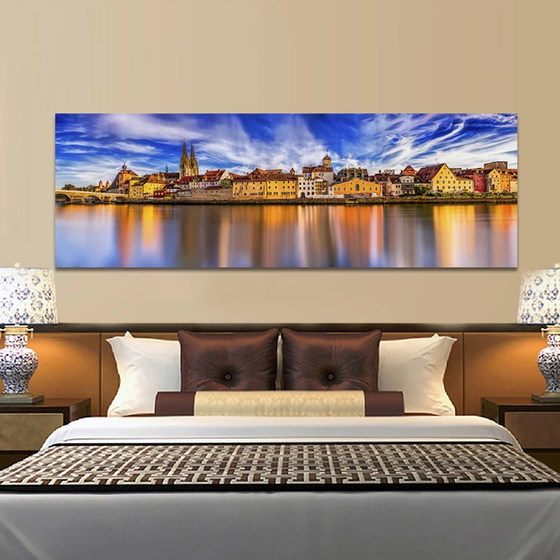 

Large Size Posters and Prints Wall Art Canvas Painting, Modern Landscape Posters Decorative Picture for Living Room Home Decor