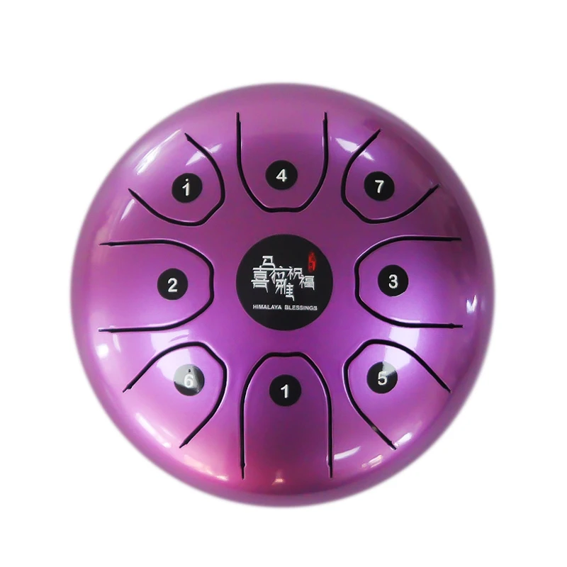 

5.5" small size steel tongue drum with C D E F G A B C 8 notes with free case and rubber mallets for children instrument