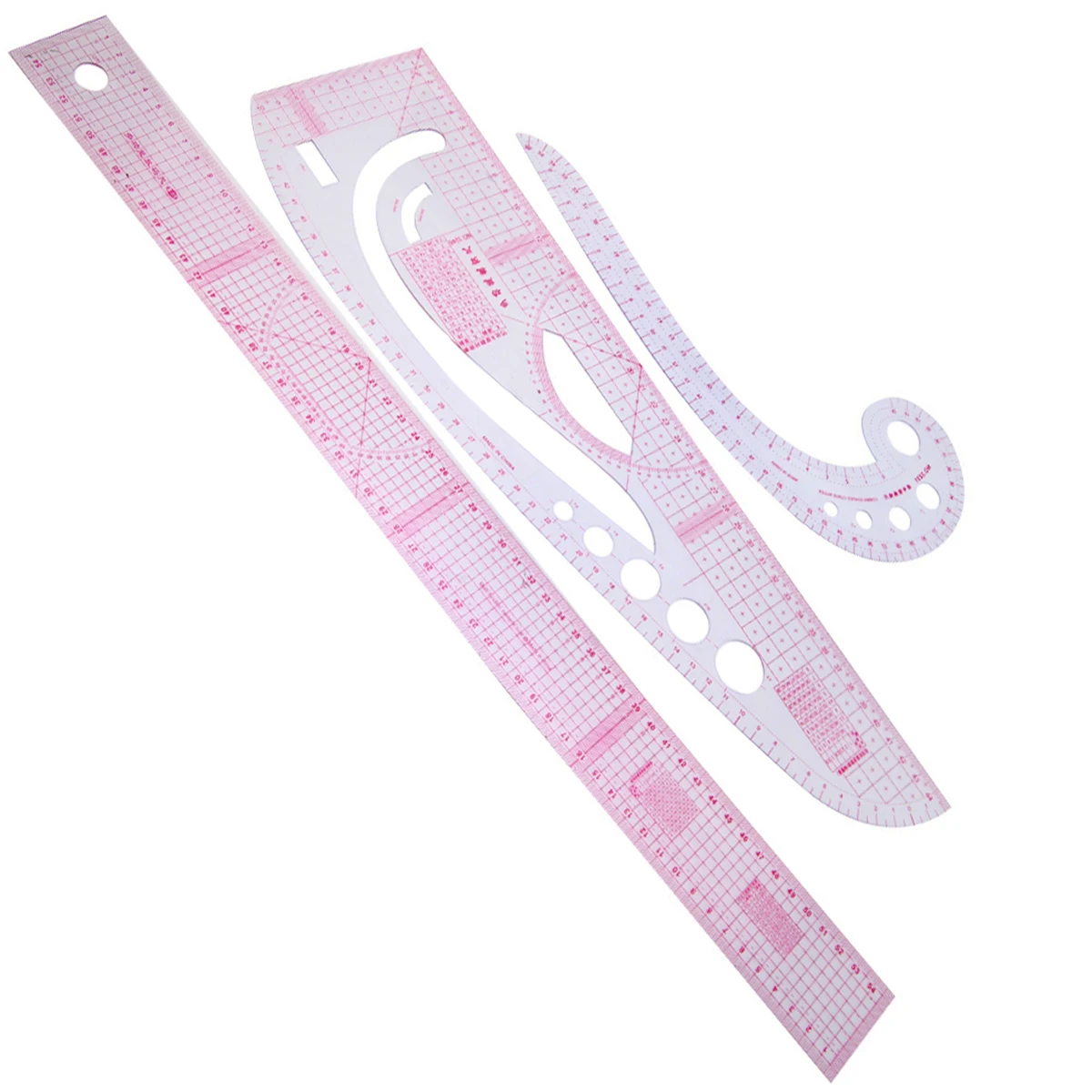 7pcs/set Curve Ruler Styling Drawing Line Straight Sewing Making Clothing Design Multi Function Sewing Measure Tools