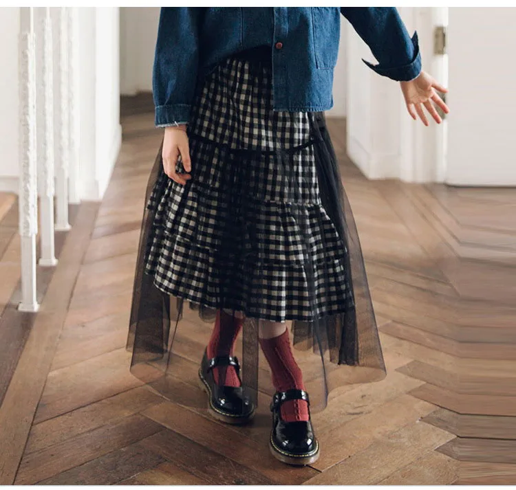 mesh patchwork cotton skirts for girls 12 year baby big girls clothing autumm long skirts for children girls causal kids clothes 4 5 6 7 8 9 10 11 12 13 14 15 years little big girls skirts 2017 girls black skirt (6)