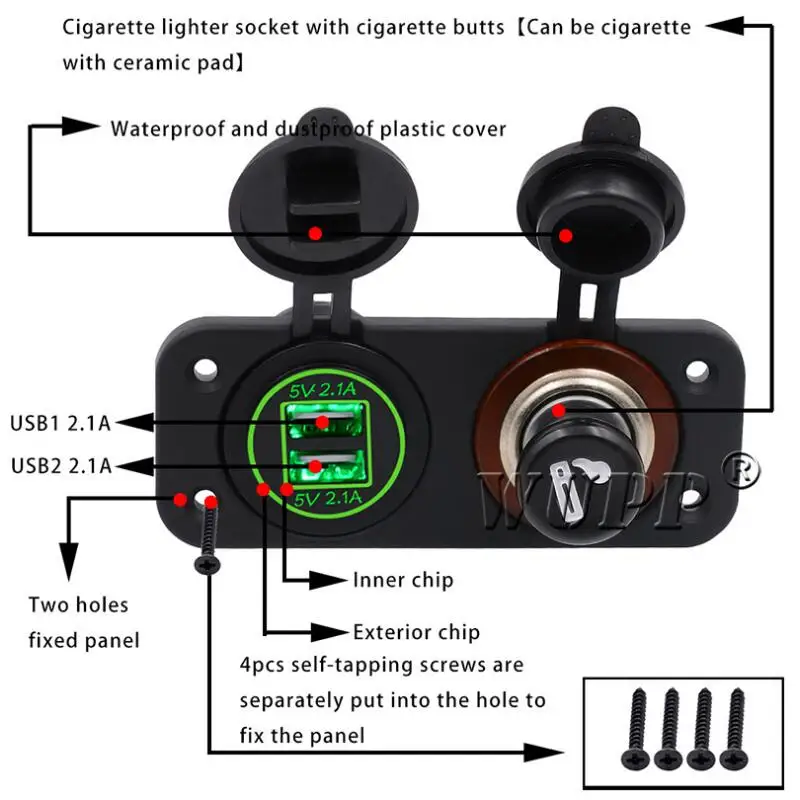 Metal cigarette socket