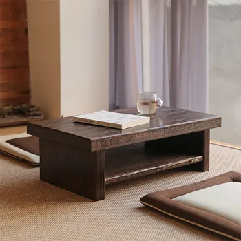 Asian Antique Furniture Japanese Floor Tea Table Rectangle Size 68*35cm Living Room Wooden Laptop Coffee Tatami Low Table Wood living room furniture china classic antique kang table rosewood rectangle small tea coffee desk solid wood teapoy customizable