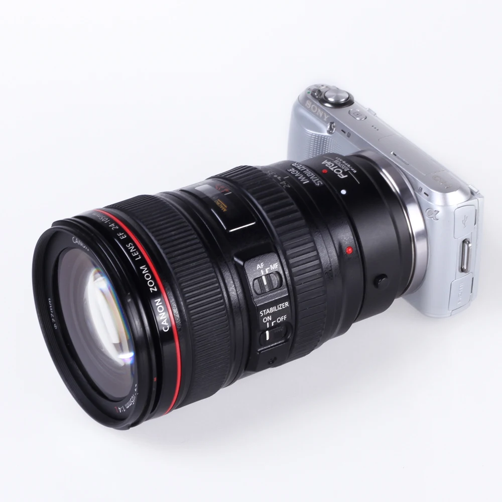 FOTGA электронный AF Автофокус Объектив переходное кольцо для Canon EOS EF EF-S для sony E NEX A7 A7R A7S A9 A6300 A6500 объектив полная Рамка