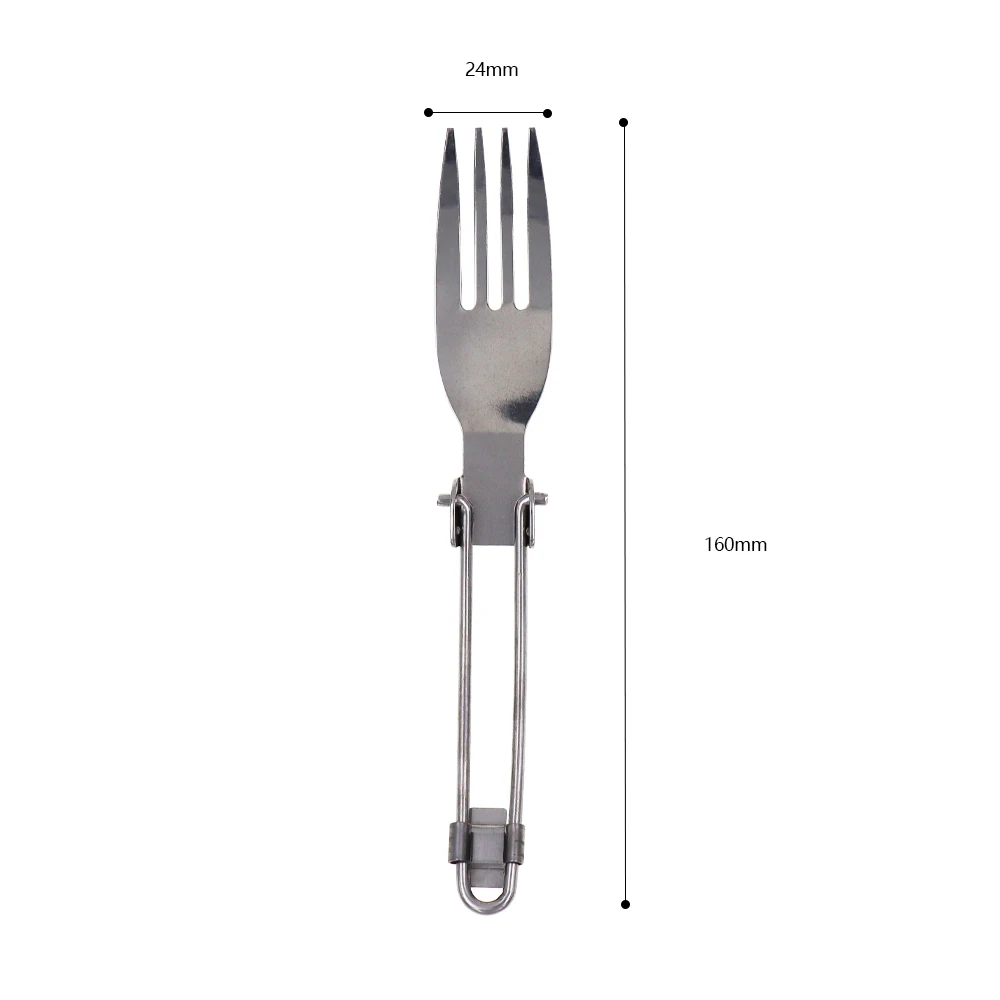 Outdoor stainless steel folded fork spoon knife picnic camping dinnerware tableware YOUGLE