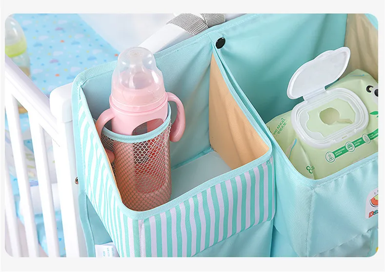 Baby Crib Children's Bed Hanging Bag Portable Waterproof Diapers Bedside Organizer Bed Bumper Cradle bag Bedding Accessories